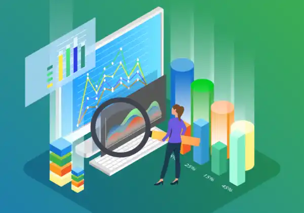 Woman conducing an audit