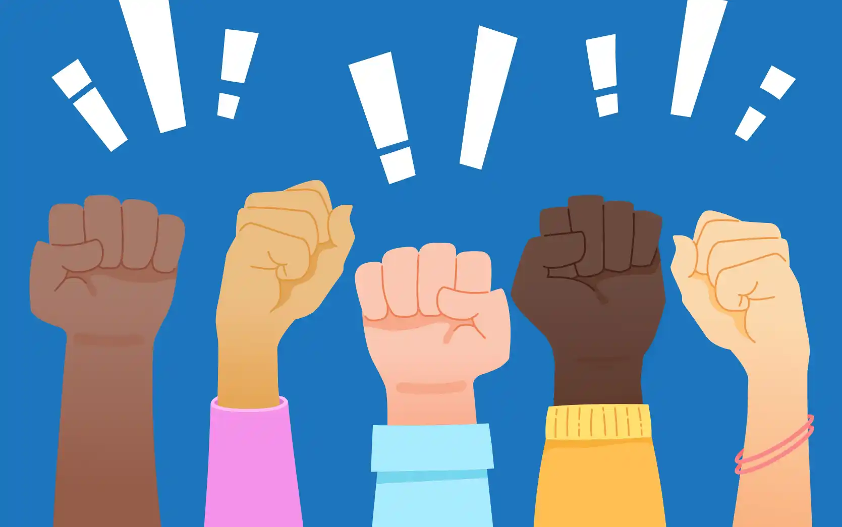 Black Lives Matter - raised fists