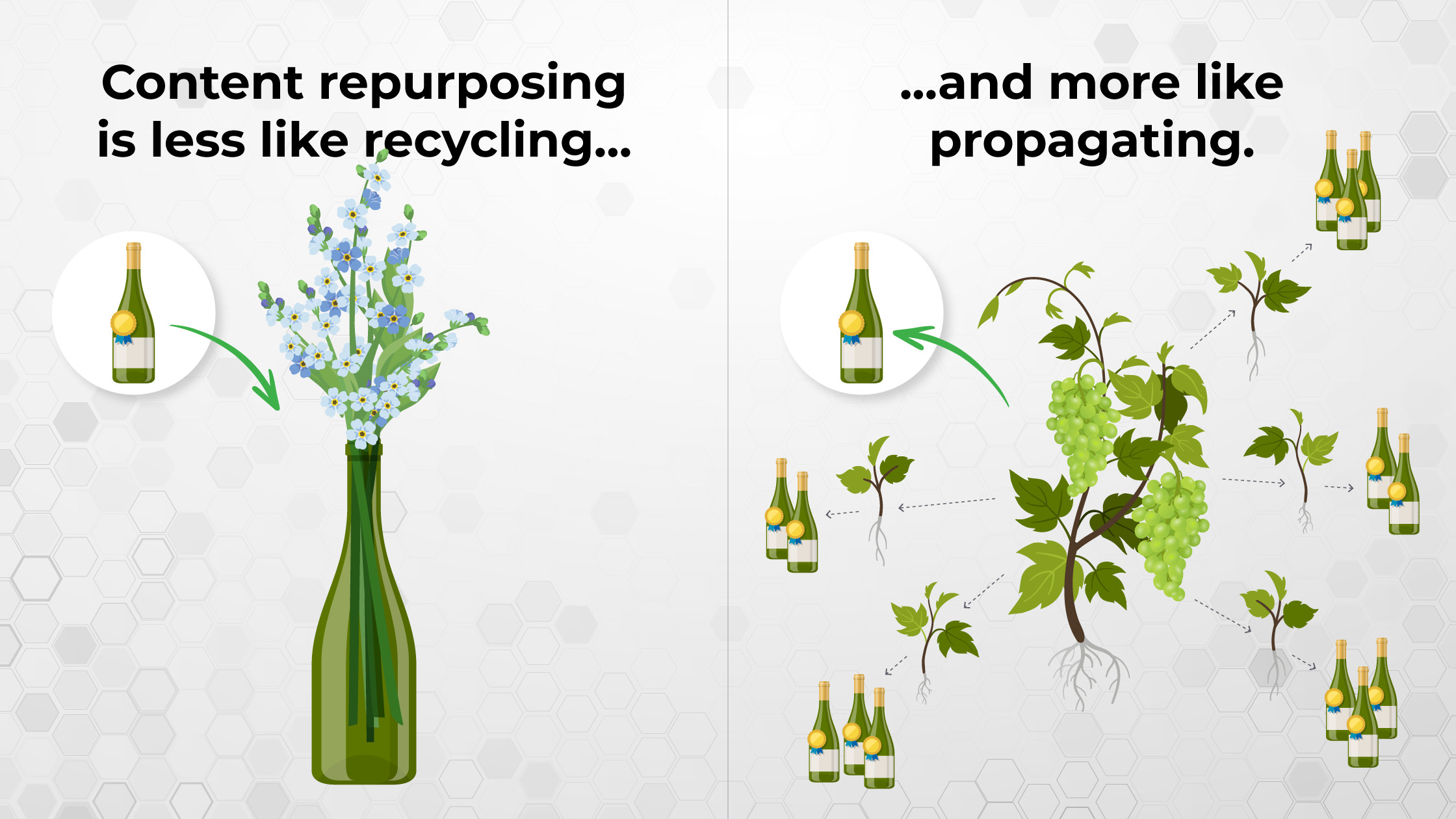 Content repurposing is less like recycling and more like propagating.